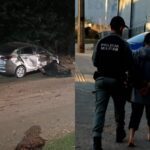 Motorista bêbado atropelou dois servidores da Comurg, em Goiânia, enquanto eles faziam serviço de poda — Foto: Divulgação/ Comurg