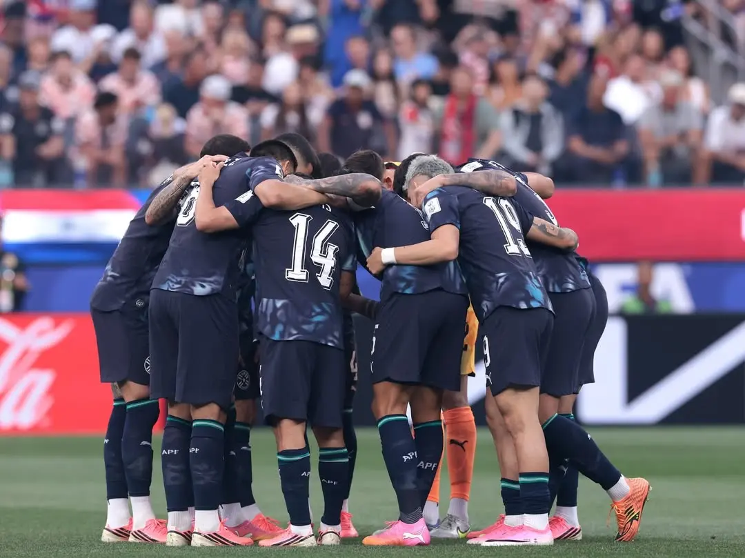 Reunião do time antes do jogo | Foto: Reprodução/Instagram Seleção Paraguai