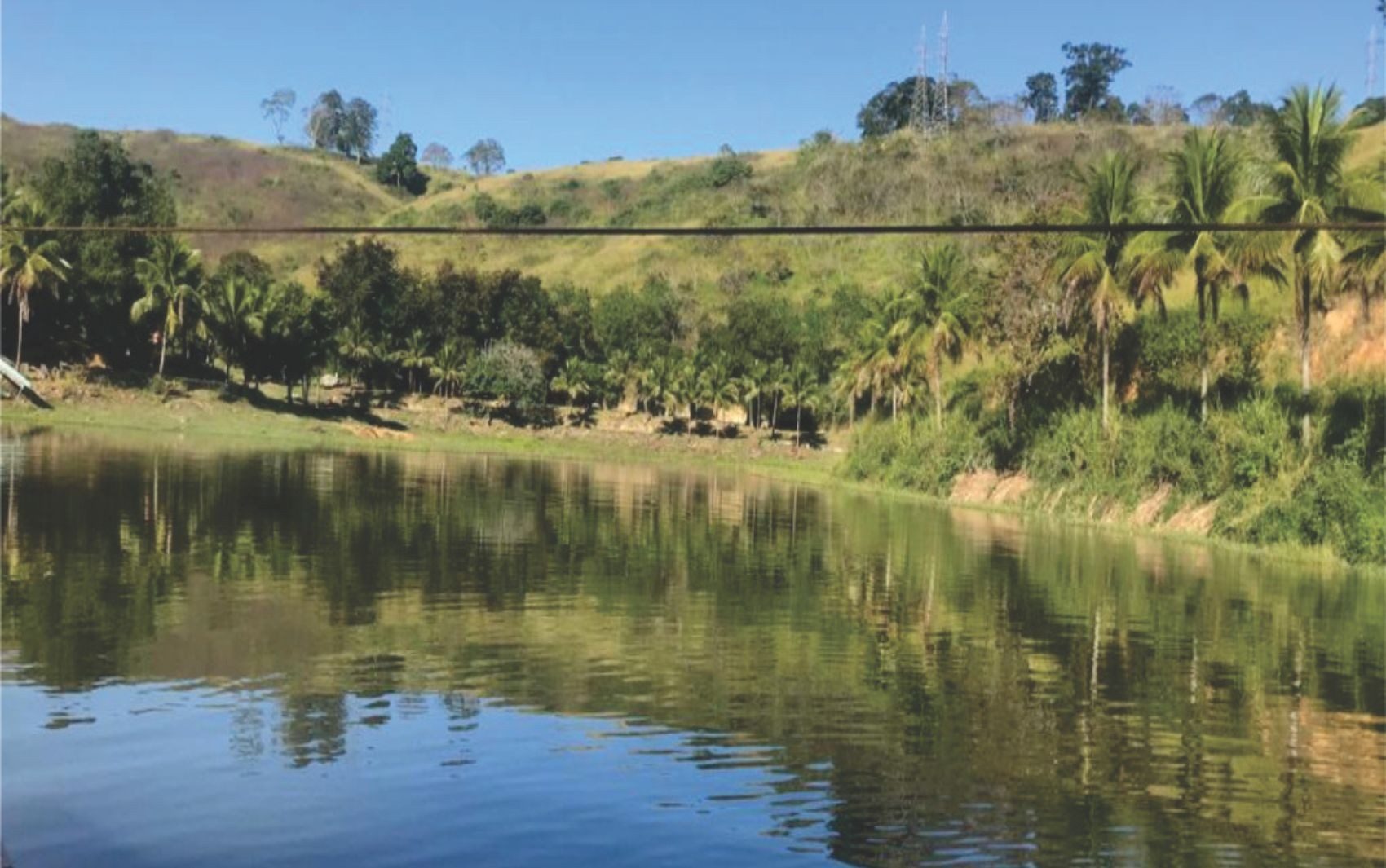 Lagoa localizada dentro do clube — Foto: Divulgação/Clube de tiro Lagoa