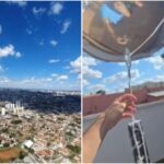 Jovem faz vídeo de Goiânia à 3km de altura — Foto: Arquivo pessoal/ Pedro Augusto