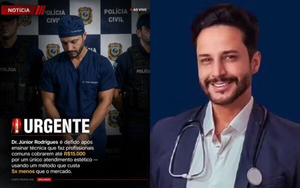 Falso médico preso pela polícia chegou a publicar em suas redes sociais que seria preso por ensinar técnica com custo menor que o do mercado — Foto: Reprodução/ Perfil do Instagram de Sebastião Rodrigues da Silva Júnior
