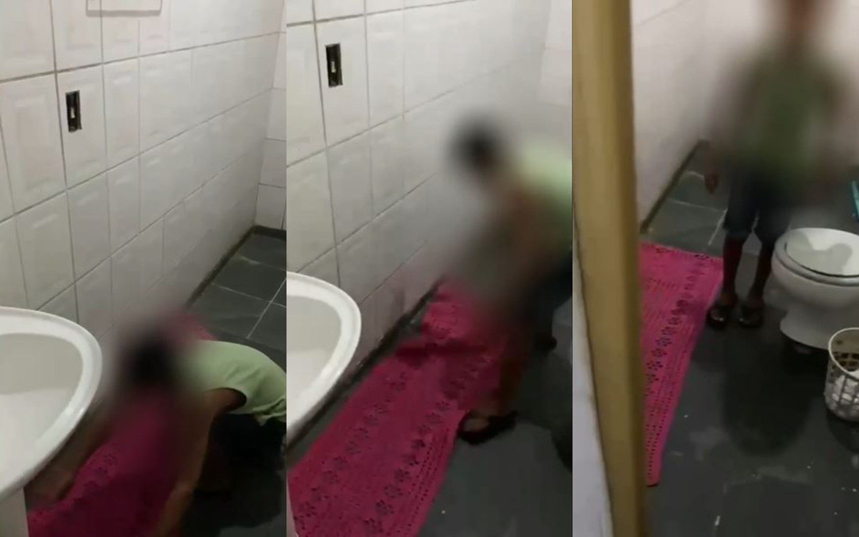 Criança passava dormia e comia em banheiro de bar — Foto: Divulgação/Polícia Civil