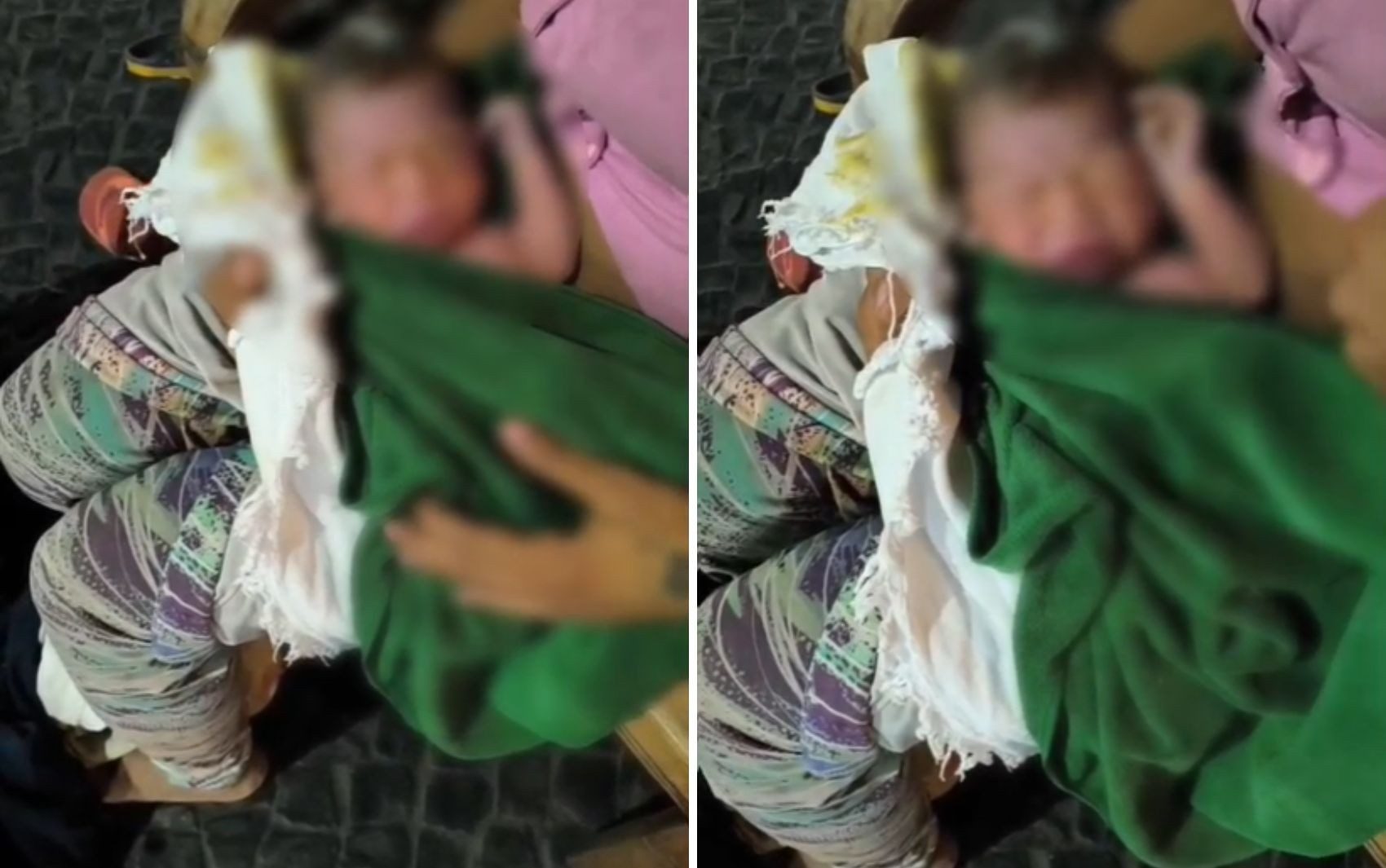 Bebê nasce na porta de bar em Goiás — Foto: Arquivo pessoal/Bertha Crispim