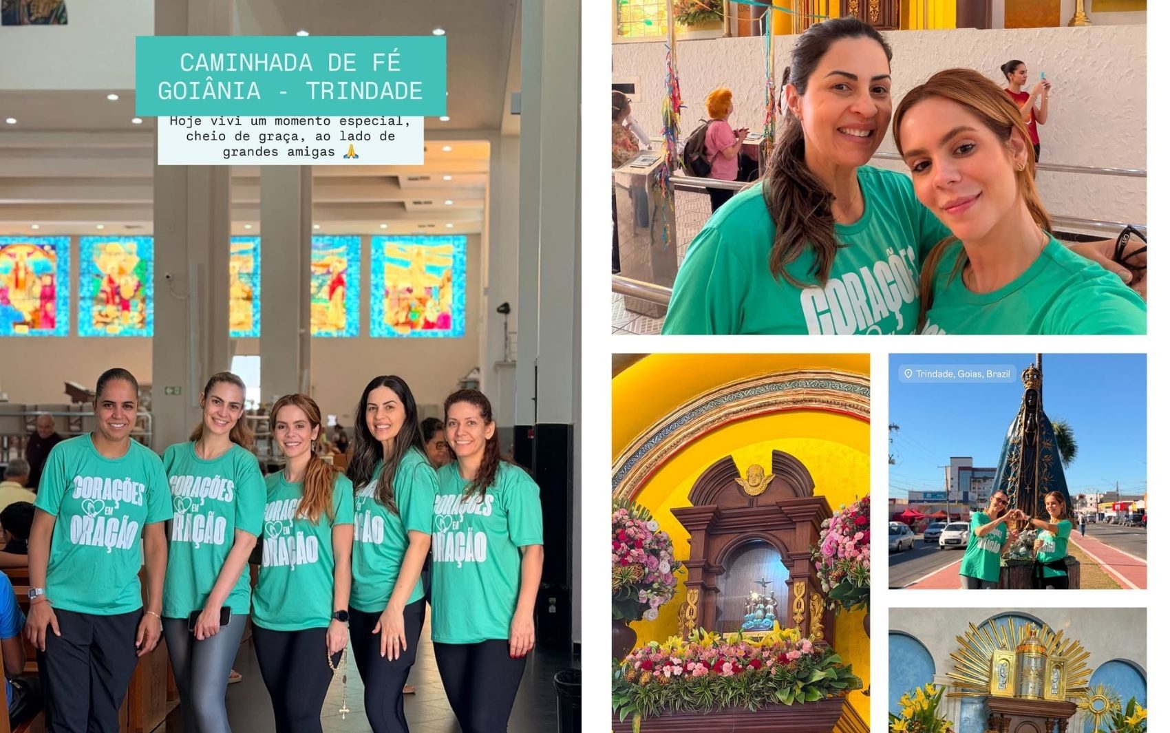 Sertaneja Mariana Fagundes se emociona ao caminhar pela primeira vez rumo à Romaria de Trindade — Foto: Reprodução/Instagram Mariana Fagundes