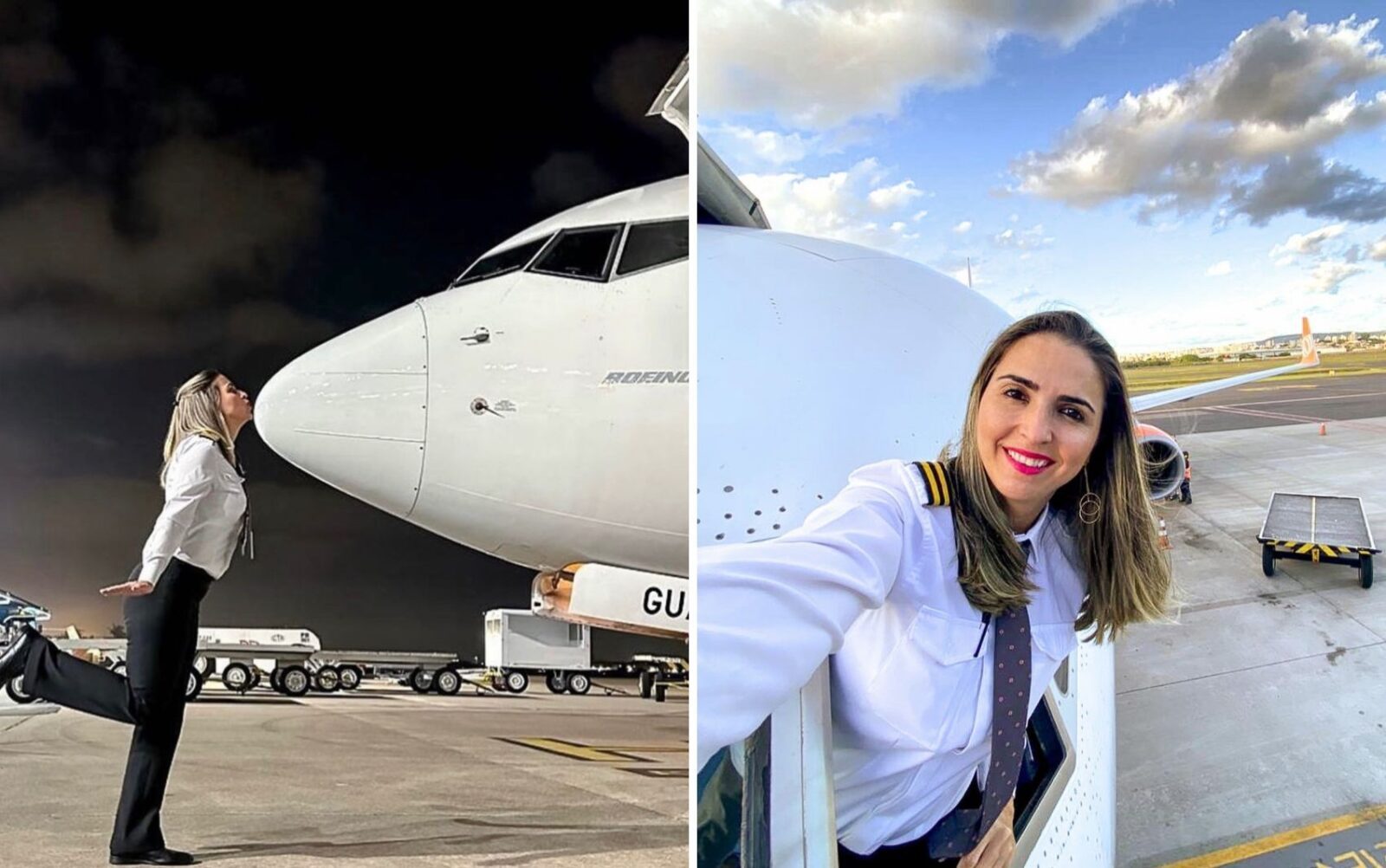 Criada na roça, comandante de Boeing que faz sucesso na web relembra preconceito de colega: ‘Quase me fez desistir de tudo’ — Foto: Reprodução/Instagram de Tati Piloto