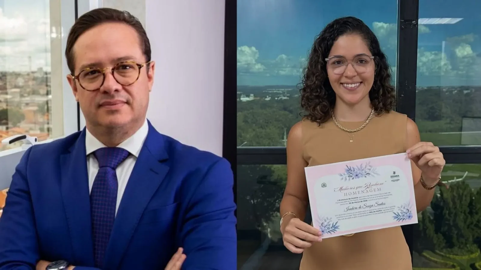 Ex-Procurador-Geral Wandir Allan e Isadora de Souza | Foto: Guilherme Alves/ Jornal Opção